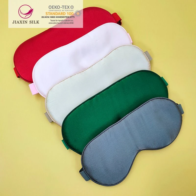 Uyqu uchun qora 100 foiz ipak ko'z maskasi